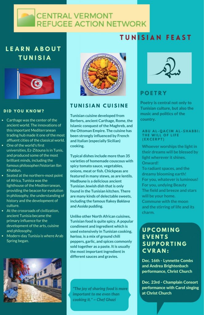 Image of a flyer describing Tunisia