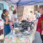 A table with pots of food