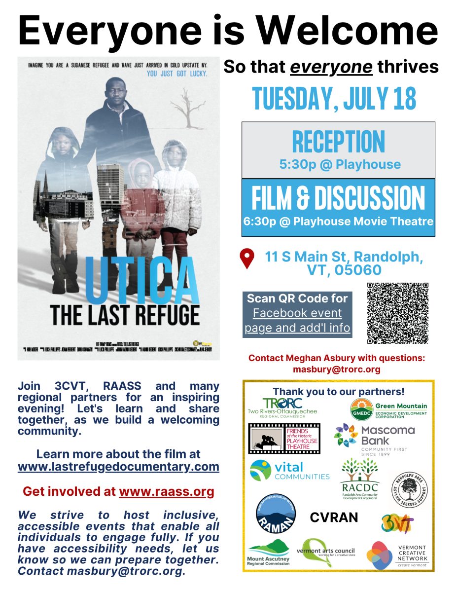 Poster announcing the film "Utica - the last refuge".