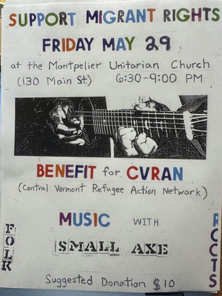 Benefit Concert Poster showing a man playing guitar. Image: Small Axe 2026